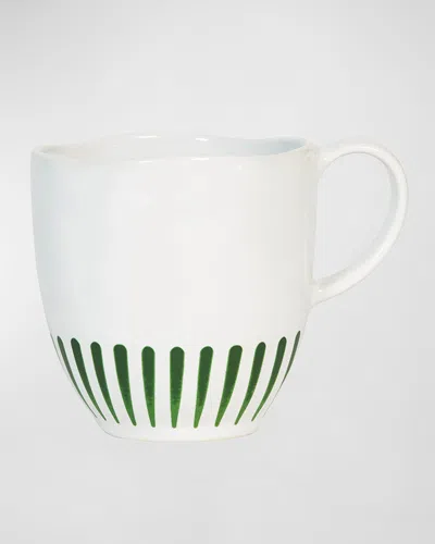 Juliska Sitio Stripe Basil Mug In White