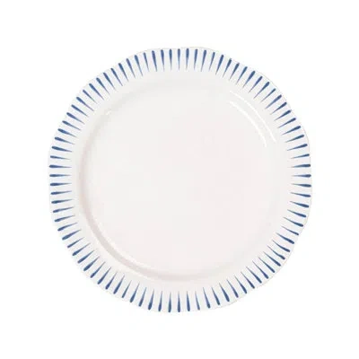 Juliska Sitio Stripe Dessert/salad Plate In Delft Blue