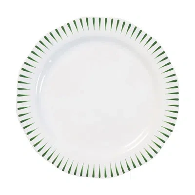 Juliska Sitio Stripe Dinner Plate In Basil