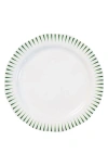 Juliska Sitio Stripe Dinner Plate In White Wash Basil