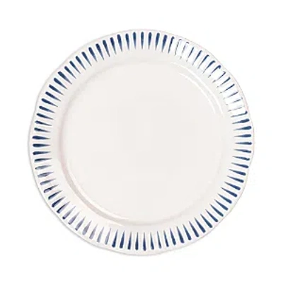 Juliska Sitio Stripe Delft Blue Dinner Plate In White Washd Elft Blue