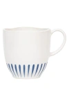 Juliska Sitio Stripe Mug In Delft Blue