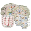 Juliska Sofia 16pc Place Setting - Multi In White;green