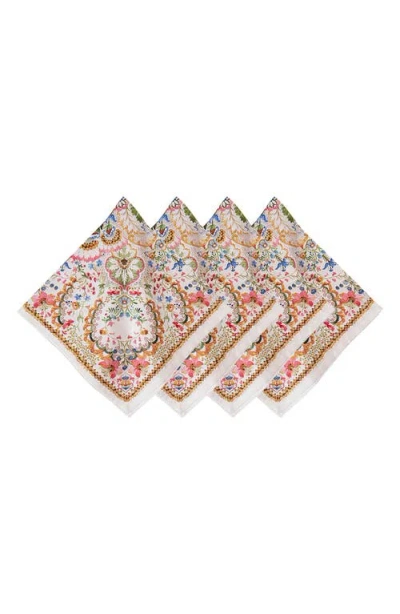 Juliska Sofia Set Of 4 Sateen Napkins In Multi