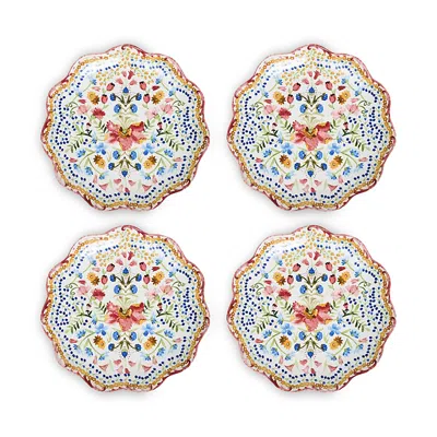 Juliska Sofia Side/cocktail Plate, Set Of 4 In Multi