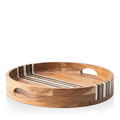 Juliska Stonewood Stripe Tray In Natural Mu