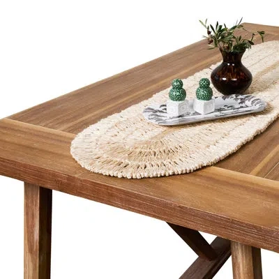 Juliska Straw Loop 16" X 60" Table Runner In Natural