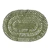 Juliska Straw Loop Oval Placemat In Green