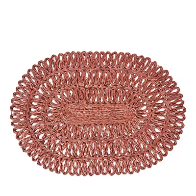 JULISKA STRAW LOOP OVAL PLACEMAT
