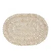 Juliska Straw Loop Oval Placemat In Whitewash