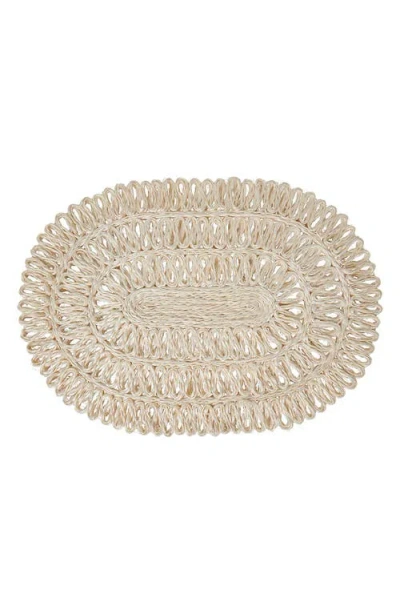 JULISKA JULISKA STRAW LOOP OVAL PLACEMAT