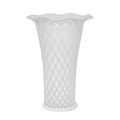 Juliska Trellis 9" Flared Vase In White