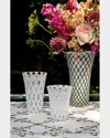 Juliska Trellis Large Glass Tumbler In White
