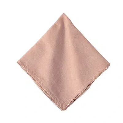 Juliska Trim Linen/cotton Napkin In Pink