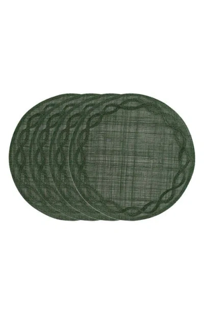 Juliska Tuileries Garden Set Of 4 Placemats In Basil