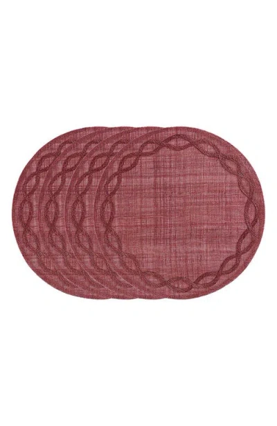 Juliska Tuileries Garden Set Of 4 Placemats In Mulberry