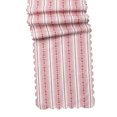 Juliska Villa Sevilla Stripe Table Runner In Pink