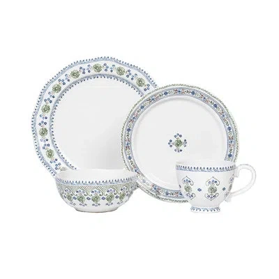 Juliska Villa Seville 4 - Piece Place Setting In Chambray,green,white