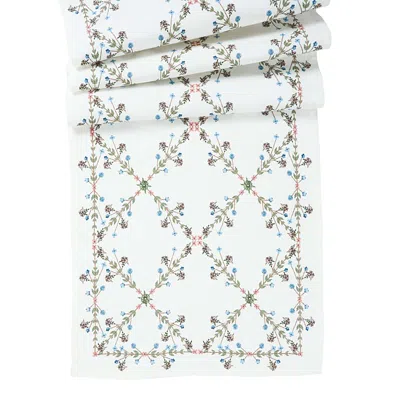 JULISKA VILLA SEVILLE LINEN TABLE RUNNER, 90 X 18