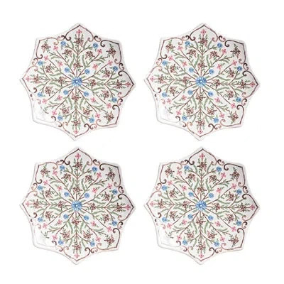 Juliska Villa Seville Scalloped Side/cocktail Plates In Chambray