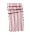 Juliska Villa Stripe 18 X 90 Table Runner In Ruby