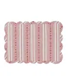 Juliska Villa Stripe Quilted Placemat In Ruby