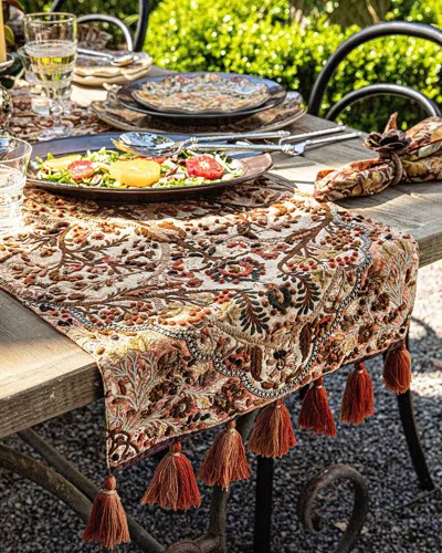 Juliska Willa Embroidered Table Runner, 18" X 90"