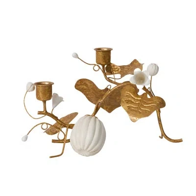 Juliska Willa Pumpkin & Vine Candlestick Holder - Gold