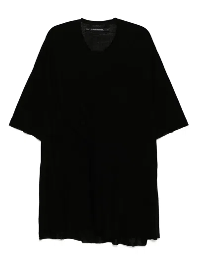 Julius Anima Draped T-shirt In Black