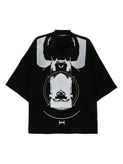 Julius Anima Over T-shirt In Black