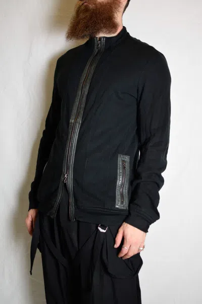 Pre-owned Julius Aw08 Leather Lined Jacket - 237cum13 In Black