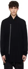 Julius Black Asymmetric Ana-blouson Sweater In Black