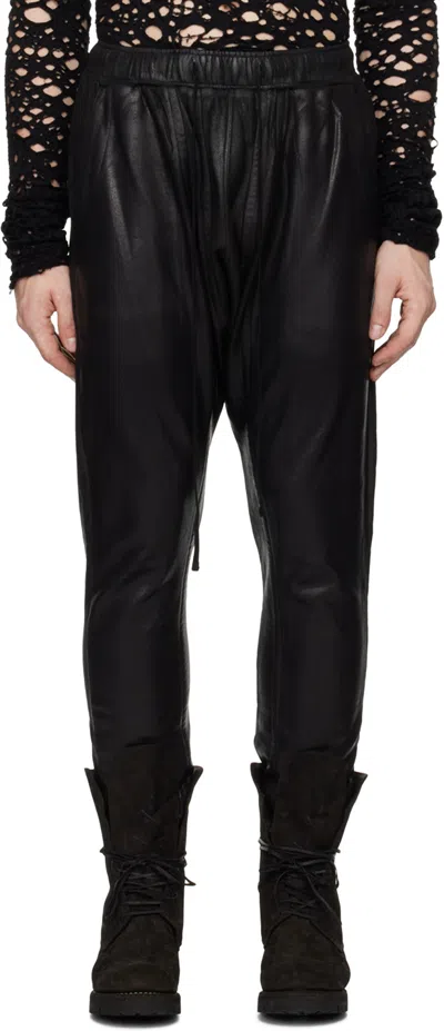 Julius Black Coated Sweatpants