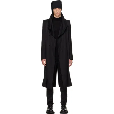 Julius Black Covered Neck Coat