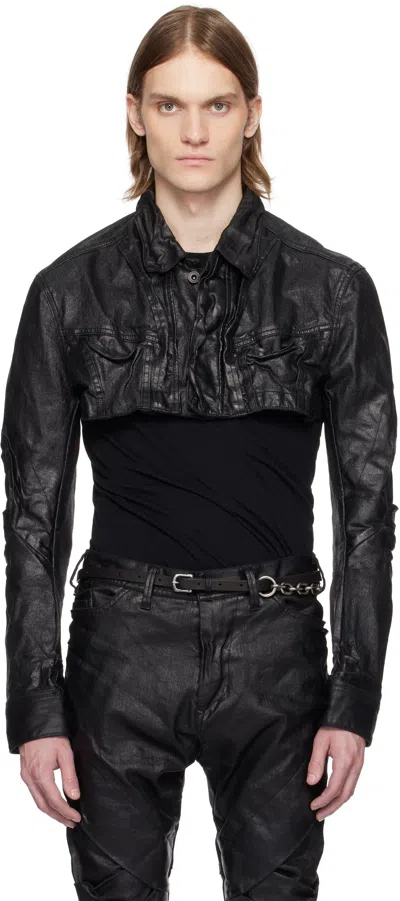 Julius Black Cropper Mylar Jacket