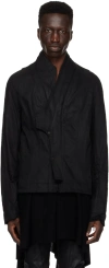 JULIUS BLACK DIMENSIONAL DENIM JACKET