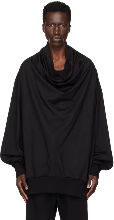 Julius Black Drape Long Sleeve T-shirt