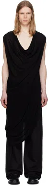 Julius Black Drape Top In Black