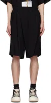 Julius Black Drawstring Shorts In Black