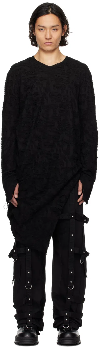 Julius Black Fibroin Long Sleeve T-shirt