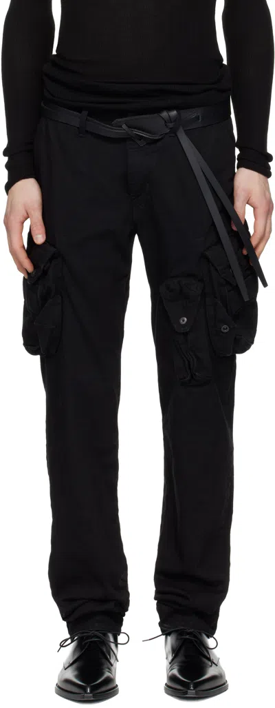 Julius Black Gasmask Skinny Denim Cargo Pants