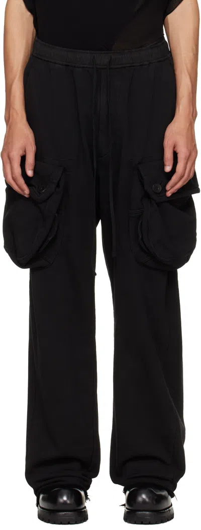Julius Black Gasmask Wide Cargo Pants