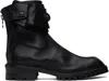 Julius Black Engineer Boots In Black