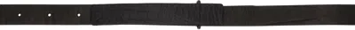 Julius Black Leather Plate Belt