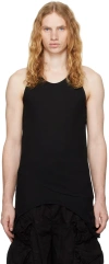 Julius Black Loop Membrane Tank Top In Black