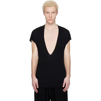 Julius Black Neck Slit T-shirt