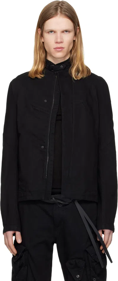 Julius Black Prism Biker Denim Jacket