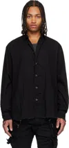 Julius Black Rust Work Denim Shirt In Black