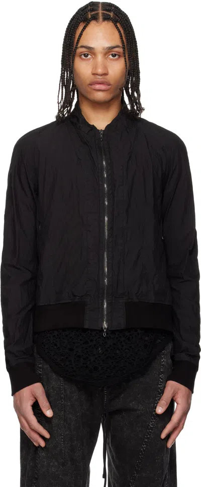 Julius Black Seamed Bomber Jacket