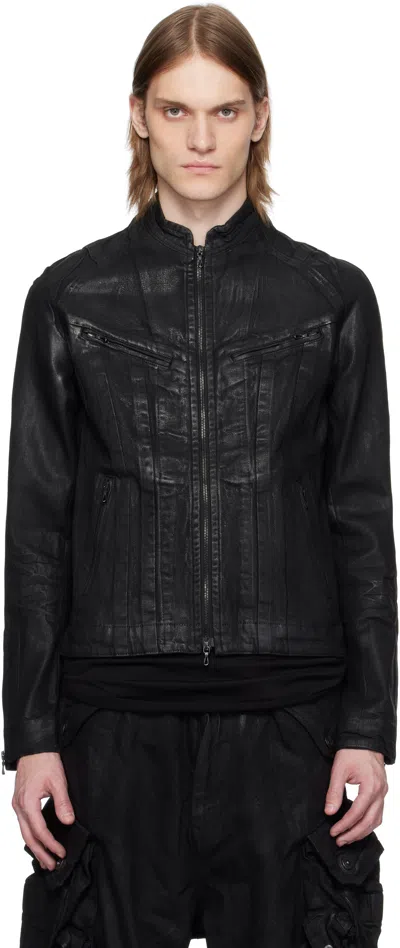 Julius Black Seamed Riders Denim Jacket